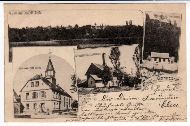 Karte mit Dorfansichten